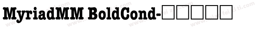 MyriadMM BoldCond字体转换